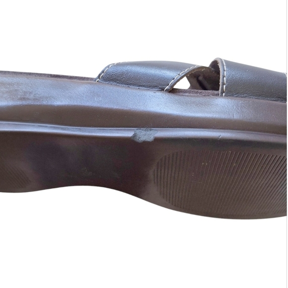 Connie Sundance Dark Brown Leather Slides Casual Hippie - Picture 8 of 8